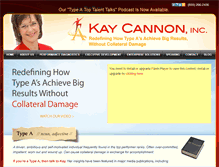 Tablet Screenshot of kaycannon.com